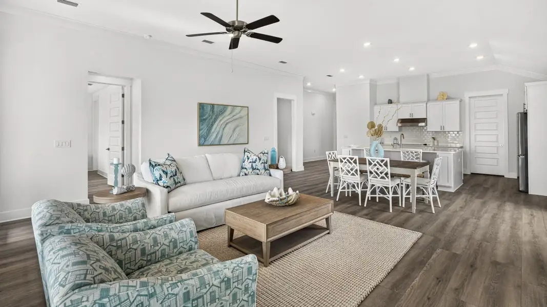 Furnished interior in a model home at WindMark Beach Emerald Series in Port Saint Joe (Image 18). Furnished interior in a model home at WindMark Beach Emerald Series in Port Saint Joe (Image 18).