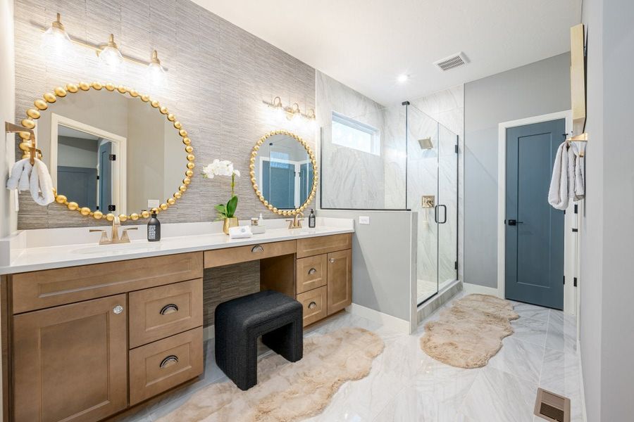 Furnished interior in a model home at Savannah Lakes in Hiram (Image 26).