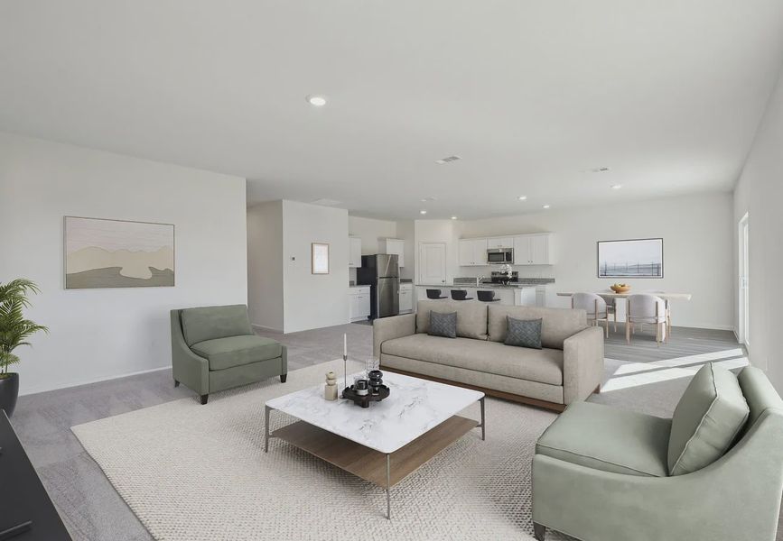 Furnished interior in a model home at Gateway Parks in Forney (Image 7).