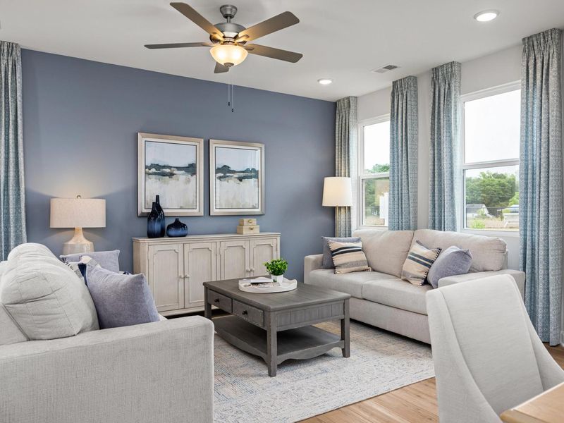 Furnished interior in a model home at Springvale in Willow Spring (Image 9).