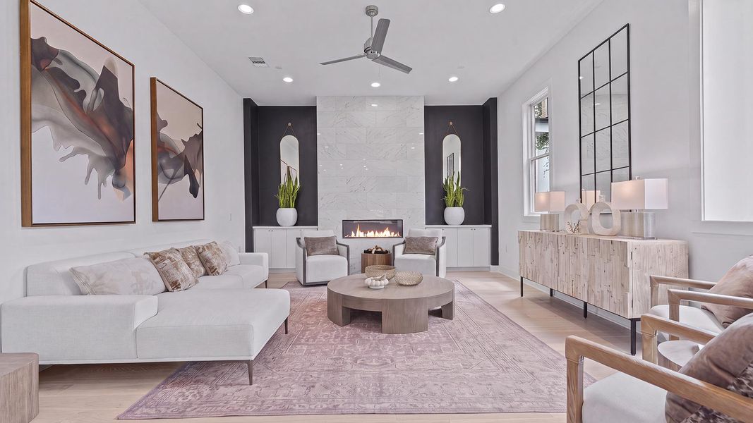 Furnished interior in a model home at Carroll Crest in Dallas (Image 17). Furnished interior in a model home at Carroll Crest in Dallas (Image 17).