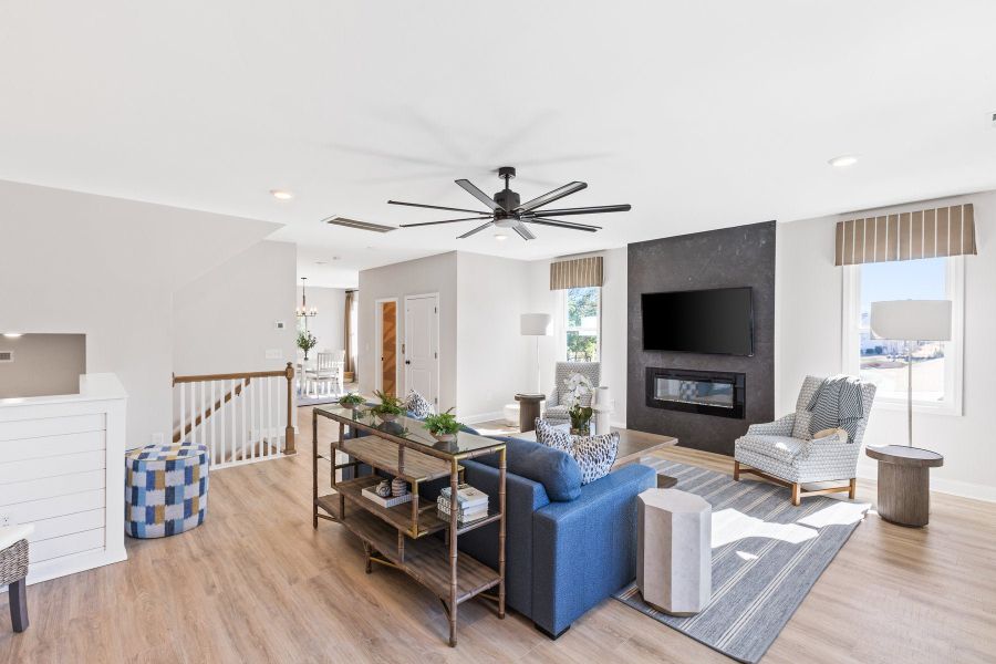 Furnished interior in a model home at Anchors Bend Townes in Wilmington (Image 11).