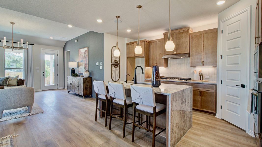 Furnished interior in a model home at Clear Creek in New Braunfels (Image 4).