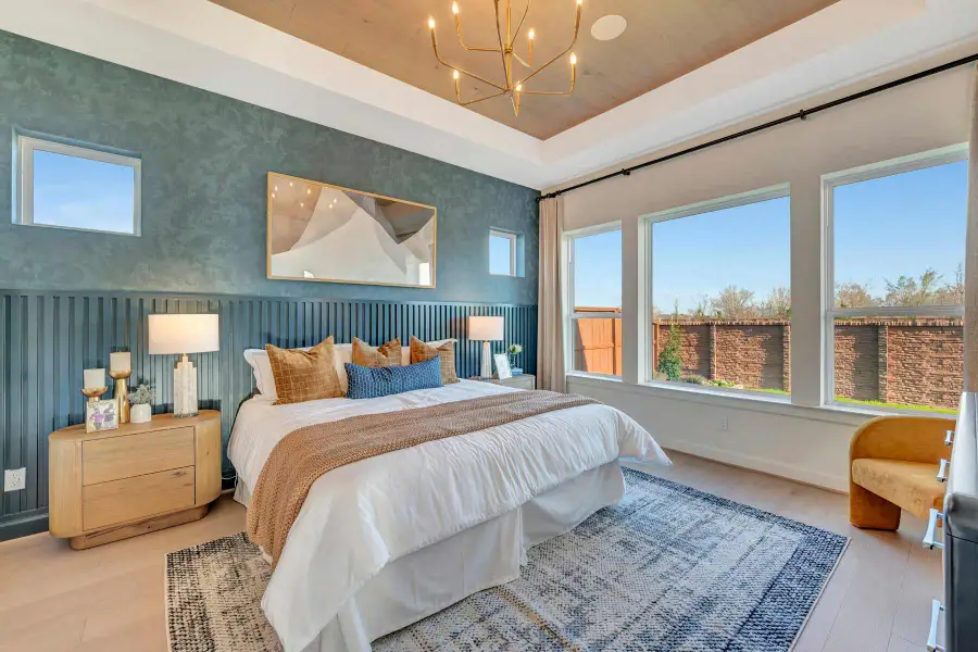 Furnished interior in a model home at Meridiana 55' Homesites in Manvel (Image 9).