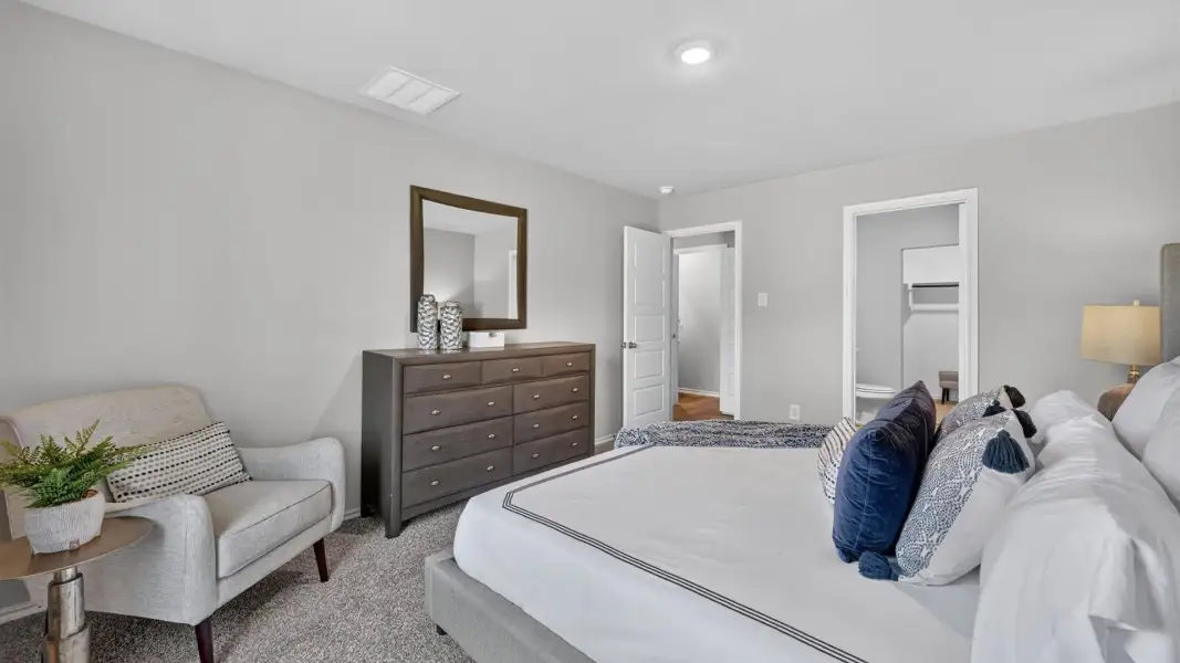 Furnished interior in a model home at The Wells in Mineral Wells (Image 18).