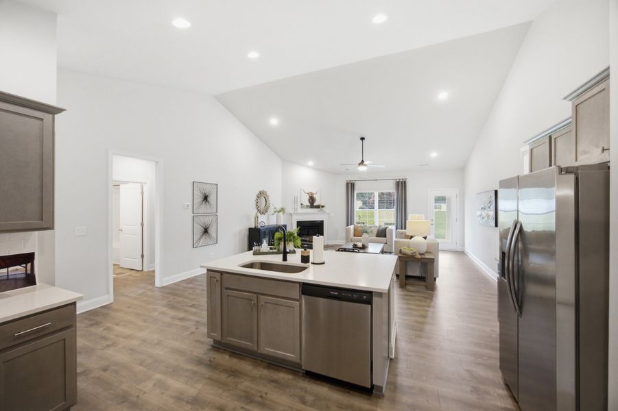 Furnished interior in a model home at Northlake in Statesville (Image 32).