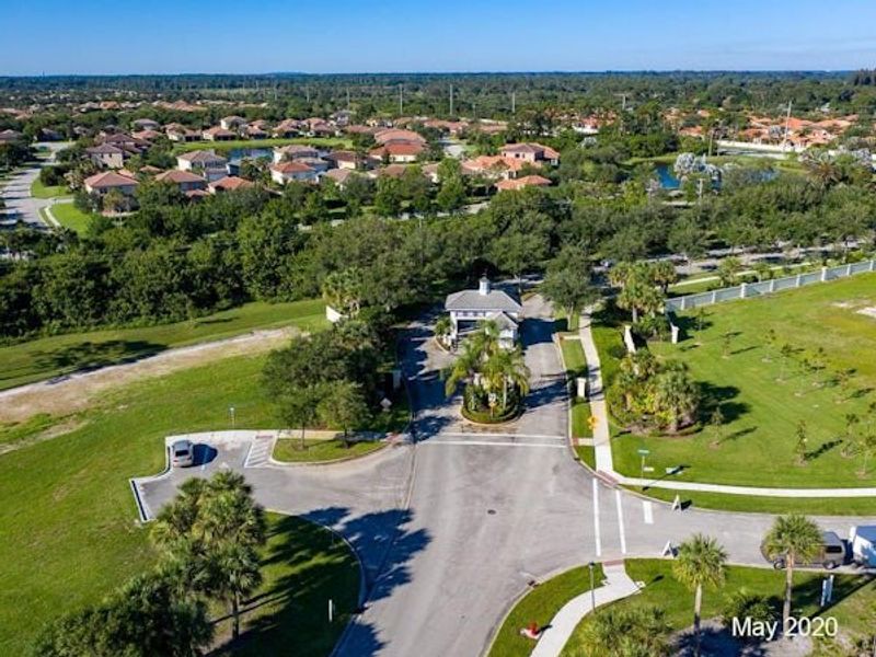 Aerial view of the Bent Pine Preserve community in Vero Beach, FL, showing layout and nearby surroundings (Image 47).