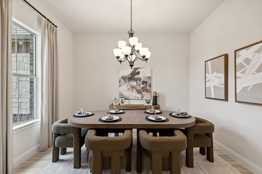Furnished interior in a model home at Belle Meadows in Cleburne (Image 4).