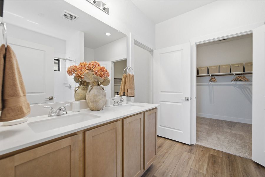 Furnished interior in a model home at Lone Oak in San Antonio (Image 30).
