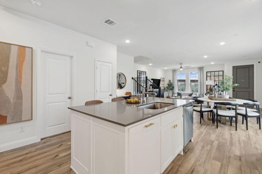 Furnished interior in a model home at Twin Creeks Watters in Allen (Image 19).