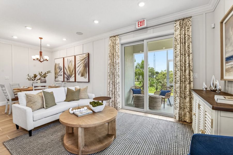 Furnished interior in a model home at Huntington Park in Titusville (Image 6).