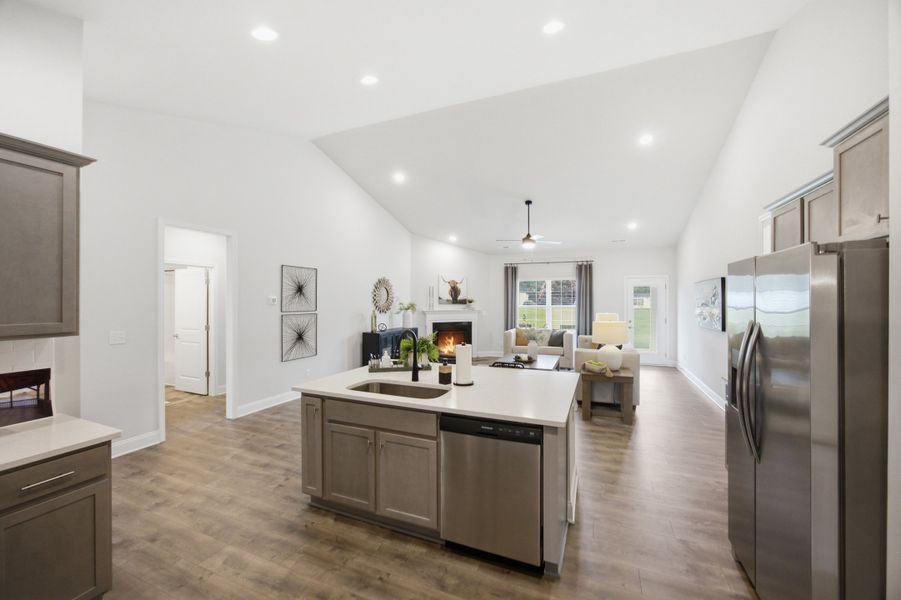 Furnished interior in a model home at Northlake in Statesville (Image 33).
