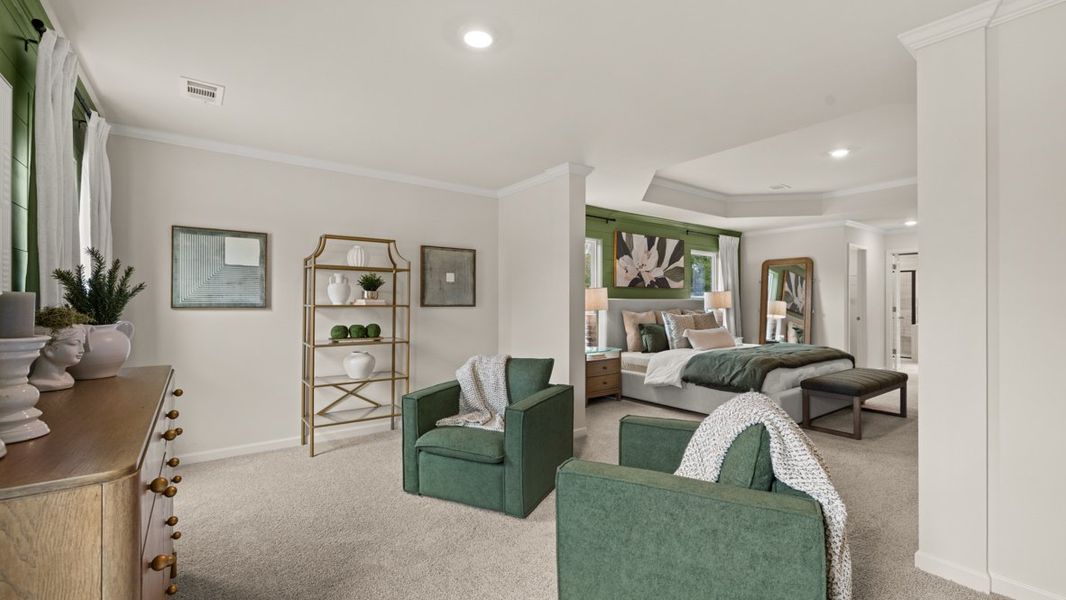 Furnished interior in a model home at Haven Abbey in Cumming (Image 54).