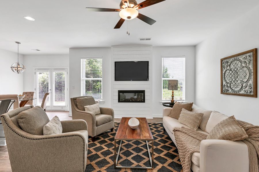 Furnished interior in a model home at Savoy Park in Covington (Image 5).