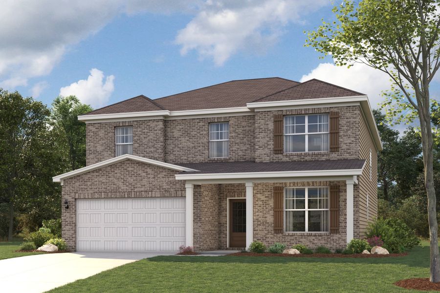 A house with a garage. A house with a garage.