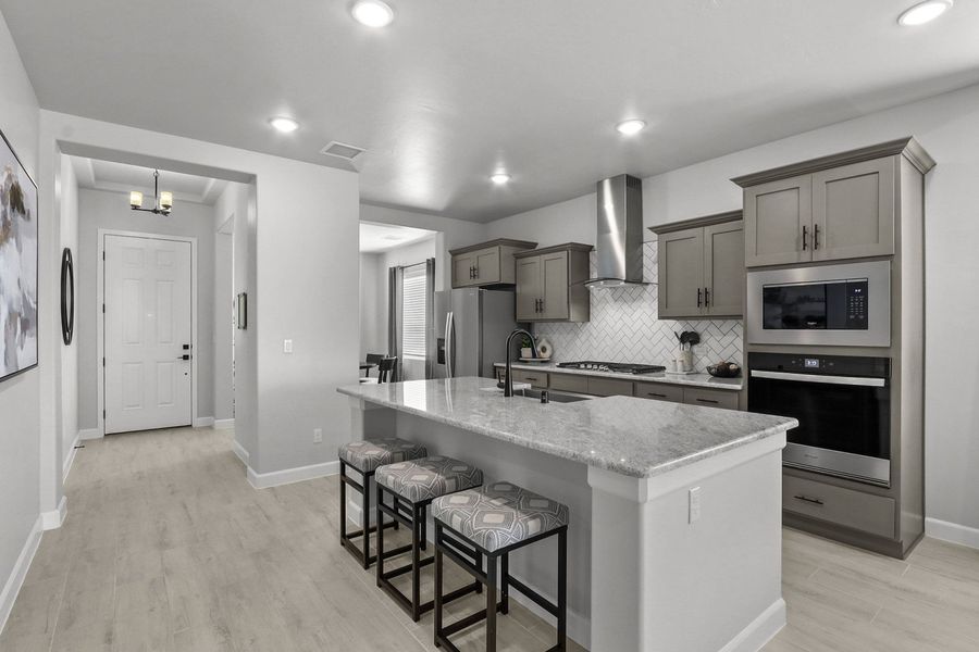 Furnished interior in a model home at Paseo Del Este in El Paso (Image 7).