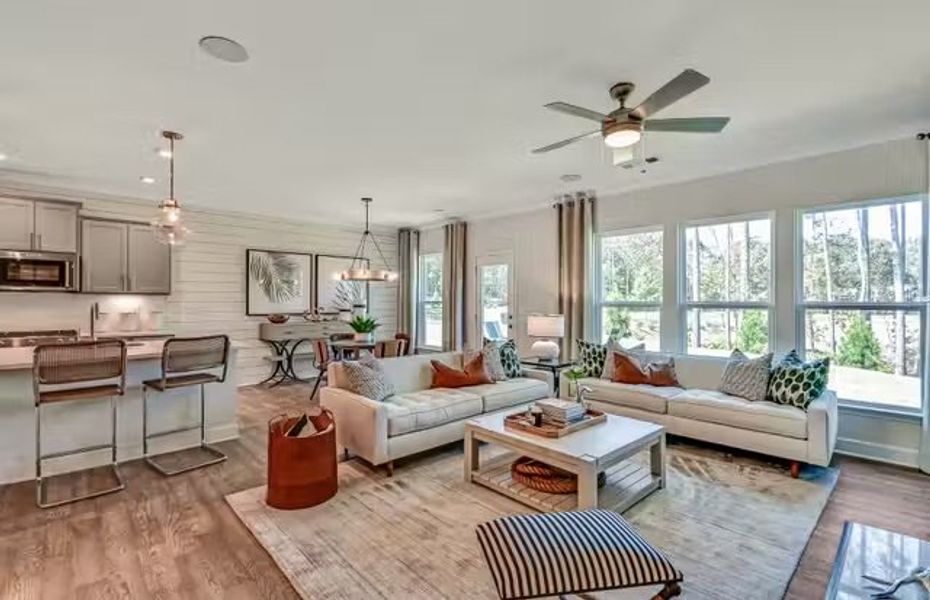 Furnished interior in a model home at Woodbridge Estates in McDonough (Image 39).