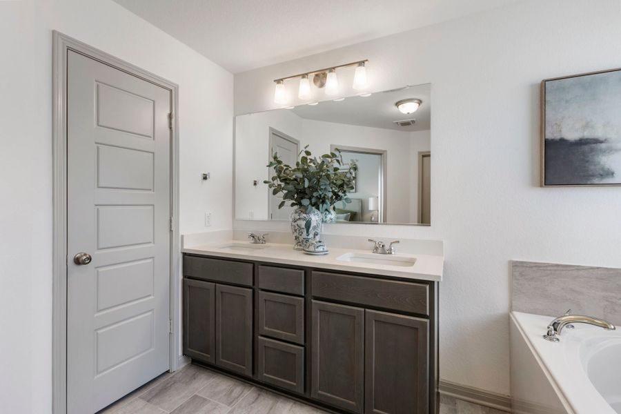 Furnished interior in a model home at Eastern Wells in Jarrell (Image 33). Furnished interior in a model home at Eastern Wells in Jarrell (Image 33).