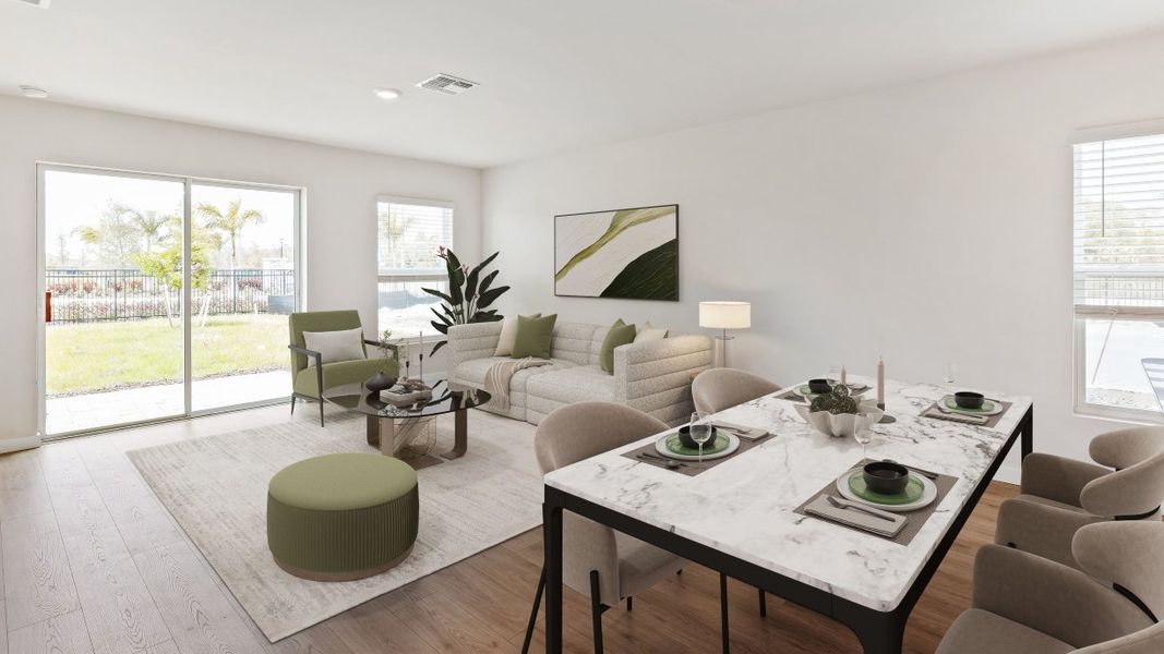 Furnished interior in a model home at Asher Park in Lehigh Acres (Image 50).