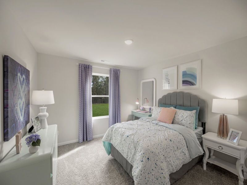 Three secondary upstairs bedrooms make room for the entire family.