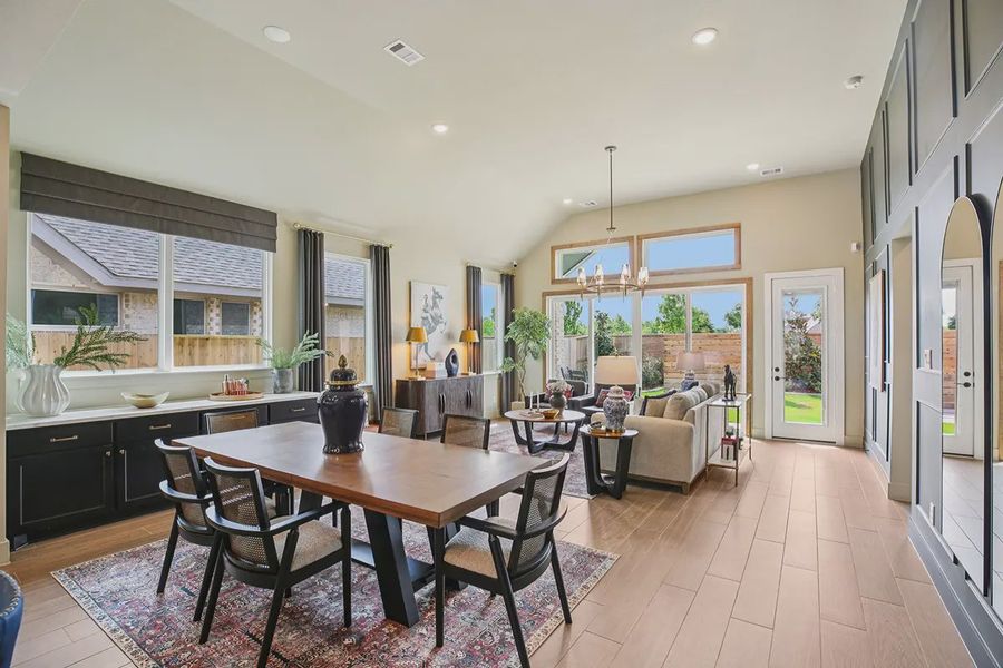 Furnished interior in a model home at Meridiana 50's in Manvel (Image 19).