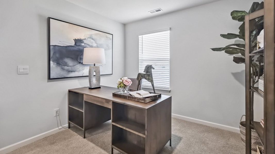 Furnished interior in a model home at The Townes at Honeycutt Oaks in Angier (Image 34).