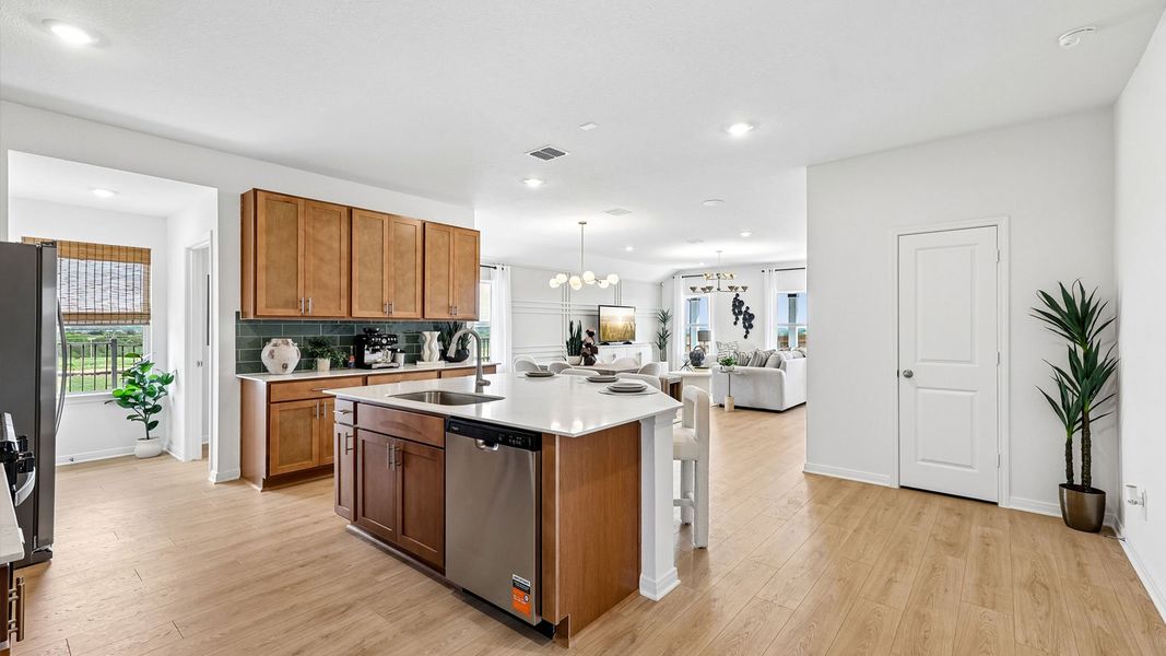 Furnished interior in a model home at Revelry in Del Valle (Image 19). Furnished interior in a model home at Revelry in Del Valle (Image 19).