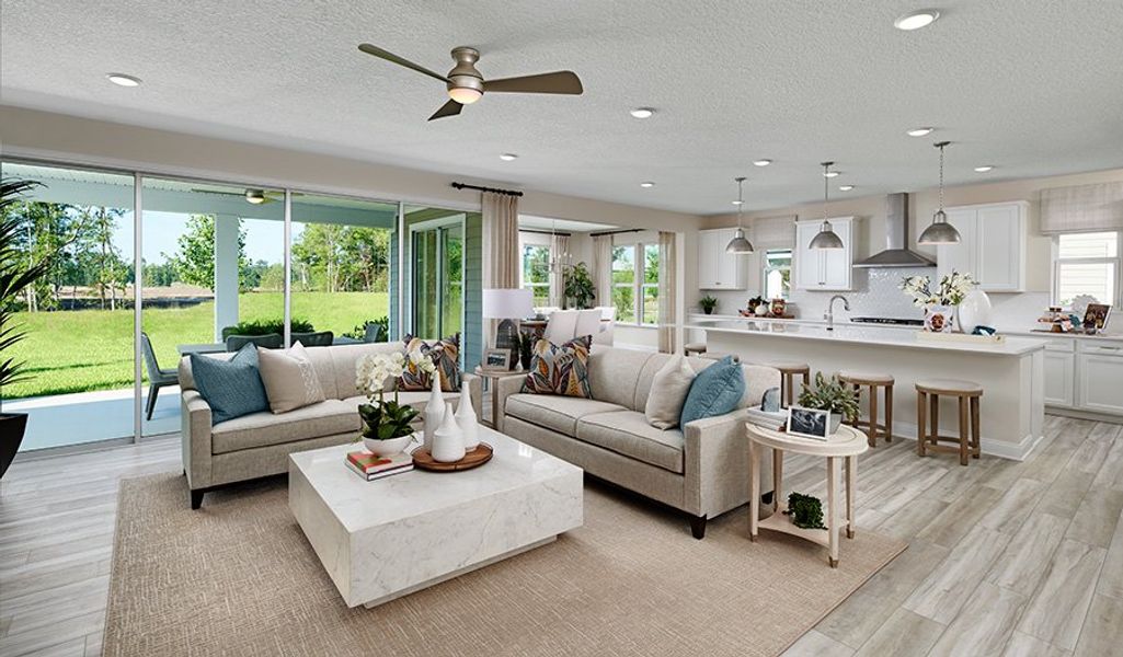 Furnished interior in a model home at Oakwood Estates in Green Cove Springs (Image 6).