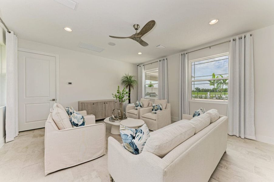 Furnished interior in a model home at The Laurels in Parrish (Image 160).