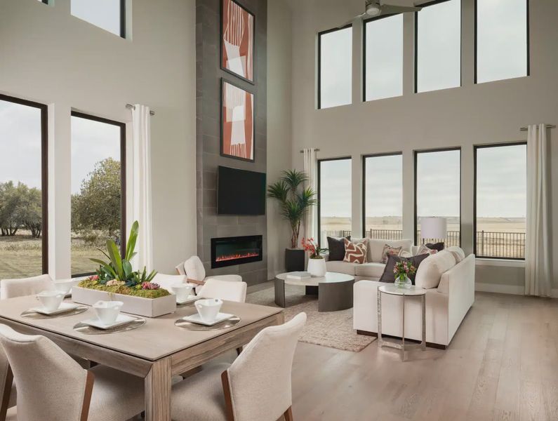 Furnished interior in a model home at The Grove at Blackhawk in Pflugerville (Image 7). Furnished interior in a model home at The Grove at Blackhawk in Pflugerville (Image 7).