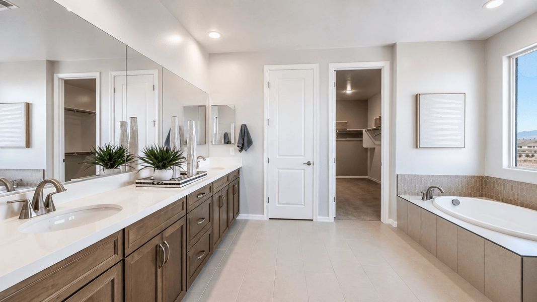 Furnished interior in a model home at The Grove at El Cidro in Goodyear (Image 16). Furnished interior in a model home at The Grove at El Cidro in Goodyear (Image 16).