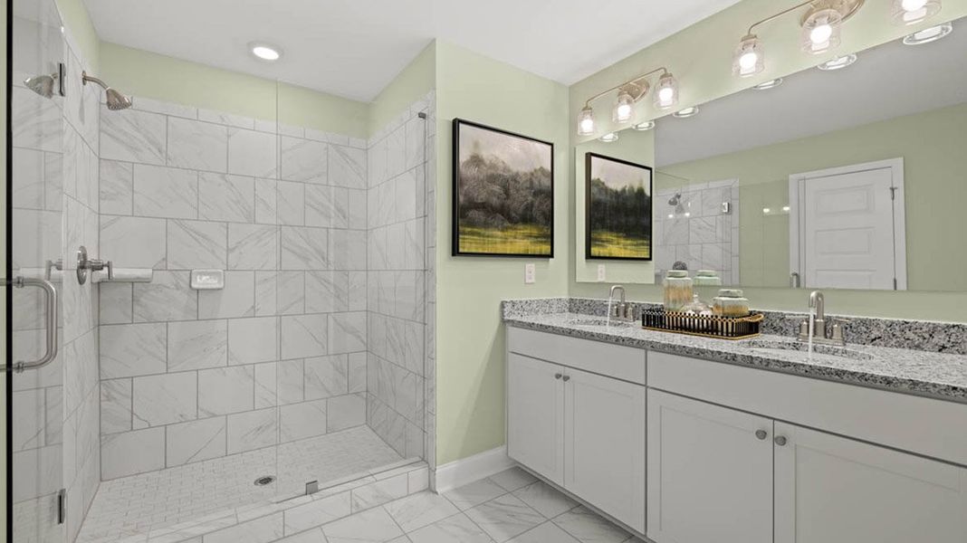 Furnished interior in a model home at Garden Lakes in Hampton (Image 17).