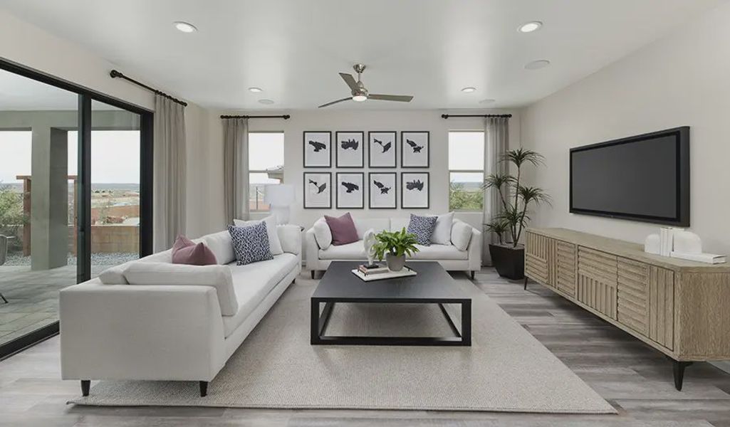Furnished interior in a model home at Portfolio at Lucero in Goodyear (Image 7).