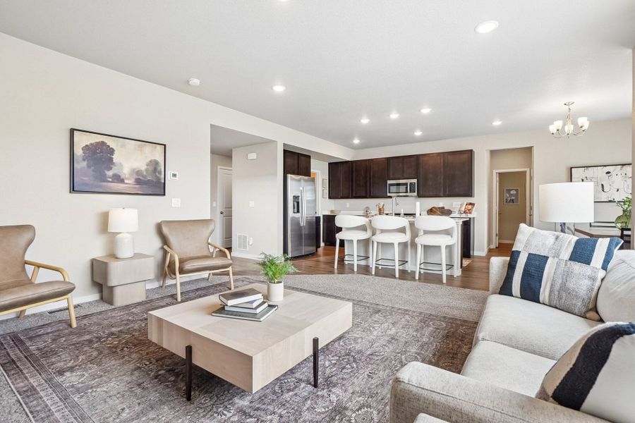 Furnished interior in a model home at Aspen Ranch in Fountain (Image 17).