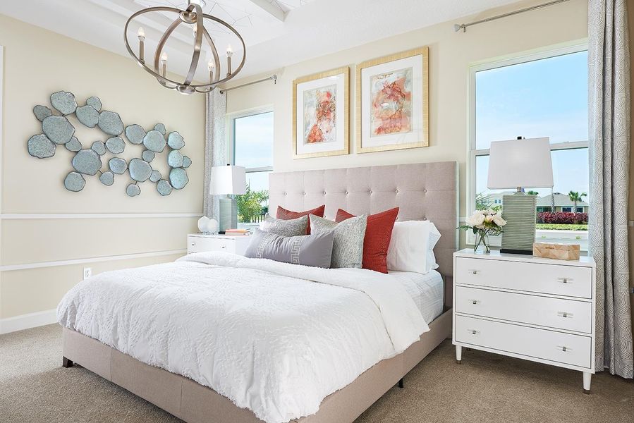 Furnished interior in a model home at Waterset in Apollo Beach (Image 14).