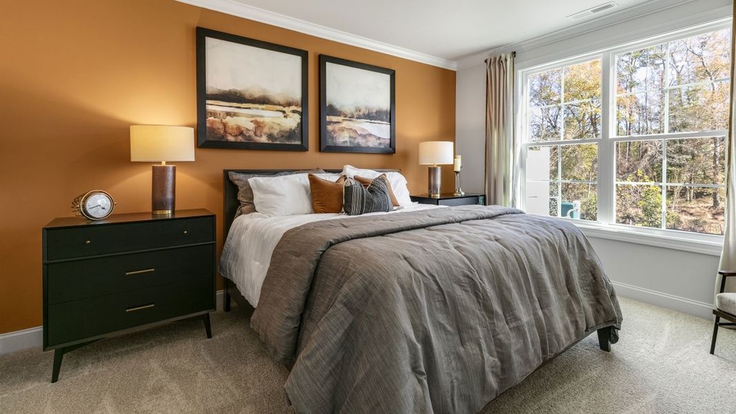 Furnished interior in a model home at The Meadows at Kinsley in Jamestown (Image 11).