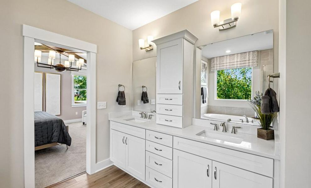 Furnished interior in a model home at High Springs in Clayton (Image 25).