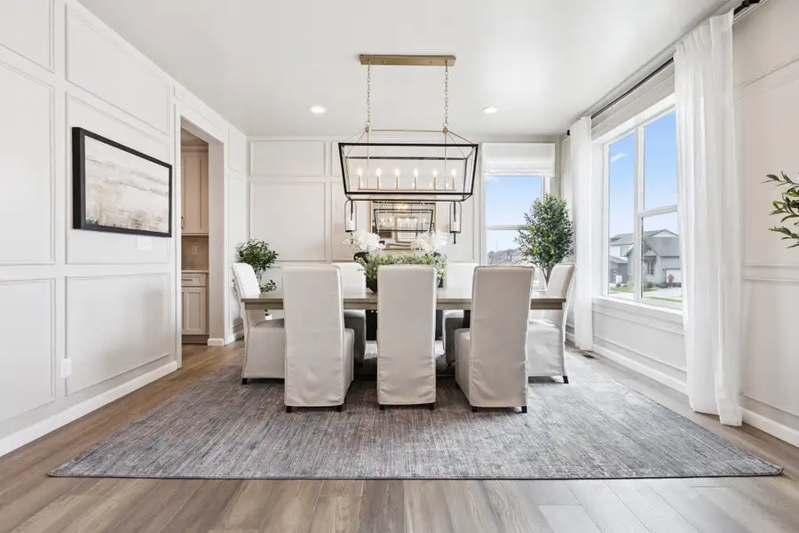 Furnished interior in a model home at Highlands Preserve in Mead (Image 5).