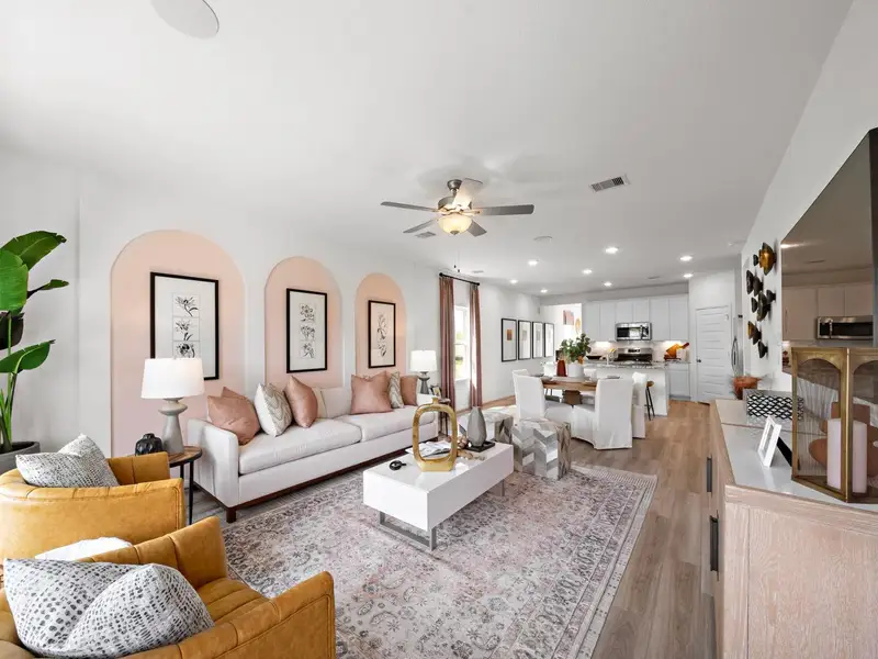 Furnished interior in a model home at The Villages at WestPointe in Dayton (Image 6).