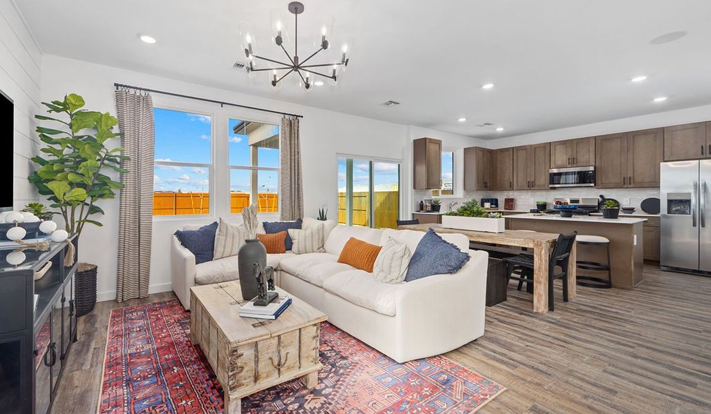 Furnished interior in a model home at Redford Estates in Tucson (Image 7).