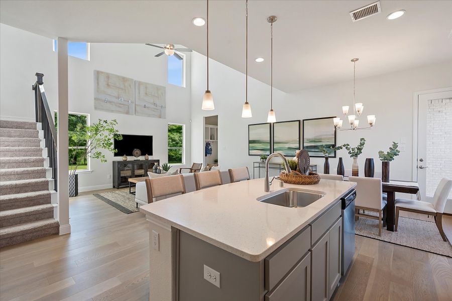 Furnished interior in a model home at Colby Crossing Phase 2 in Mansfield (Image 6).