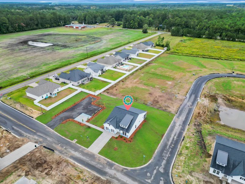 Aerial view of the King Farm Estates community in Aynor, SC, showing layout and nearby surroundings (Image 15).
