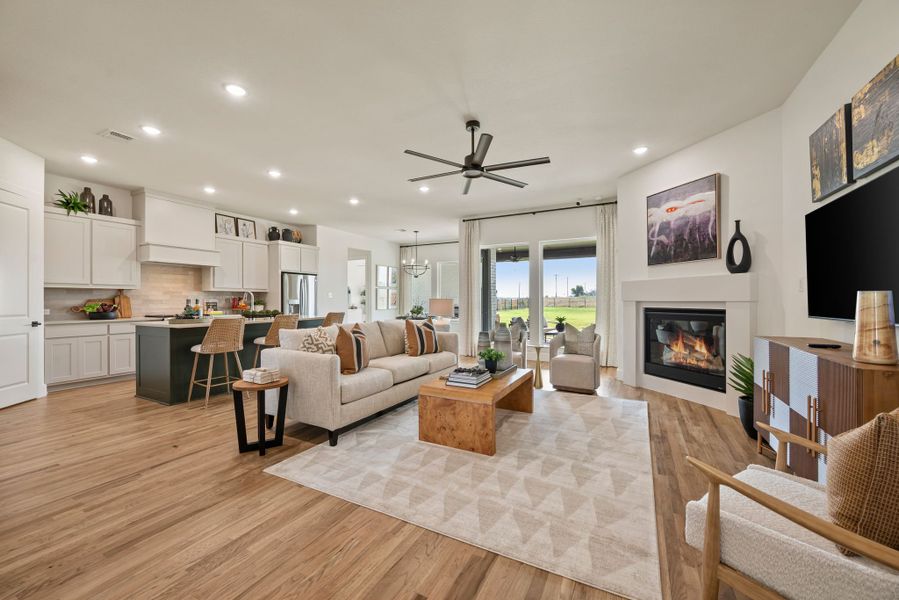 Furnished interior in a model home at Settlers Glen in New Fairview (Image 7). Furnished interior in a model home at Settlers Glen in New Fairview (Image 7).