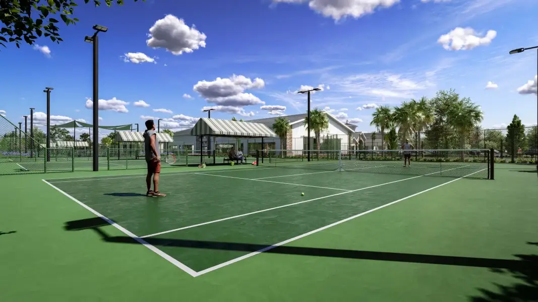 Tennis court amenity
