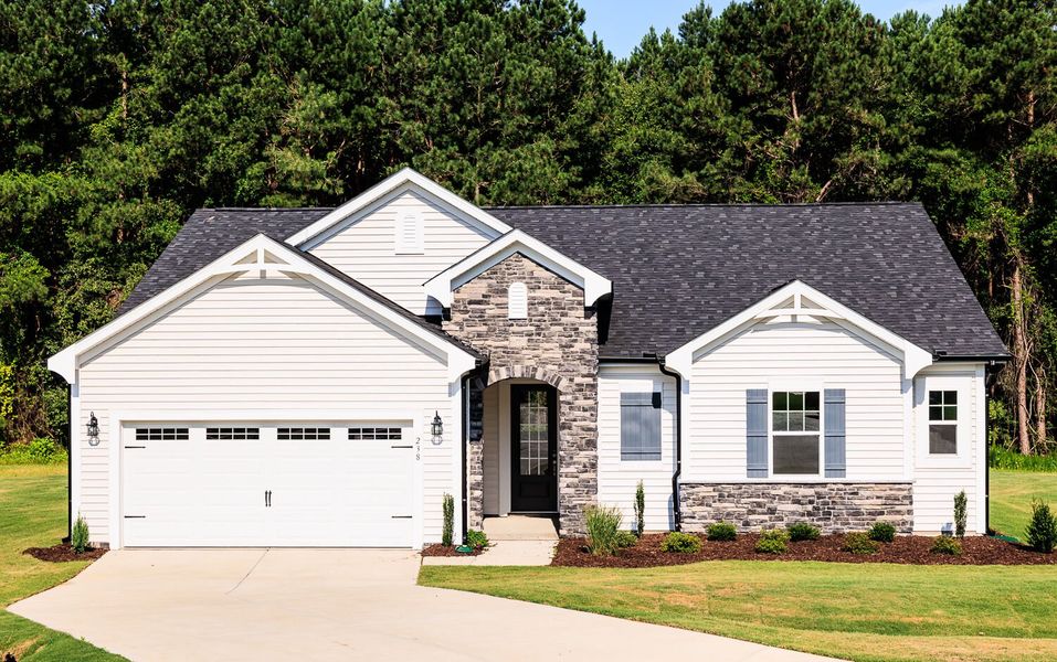Front exterior of a home in the Riverfall community, located in Angier, NC (Image 3).