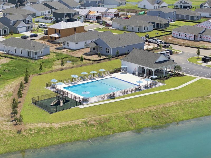 Aerial view of the Somerset community in Myrtle Beach, SC, showing layout and nearby surroundings (Image 11). Aerial view of the Somerset community in Myrtle Beach, SC, showing layout and nearby surroundings (Image 11).