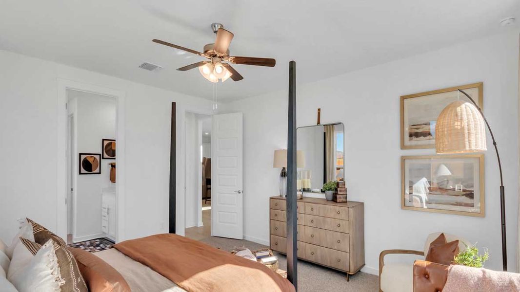 Furnished interior in a model home at Rosenbusch Ranch in Leander (Image 37).