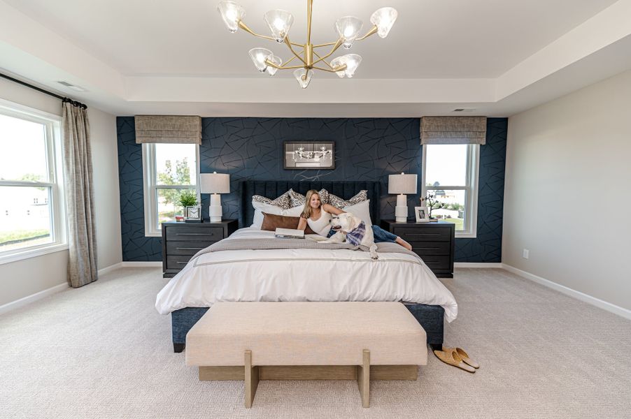 Furnished interior in a model home at Terrapin in Leland (Image 23).