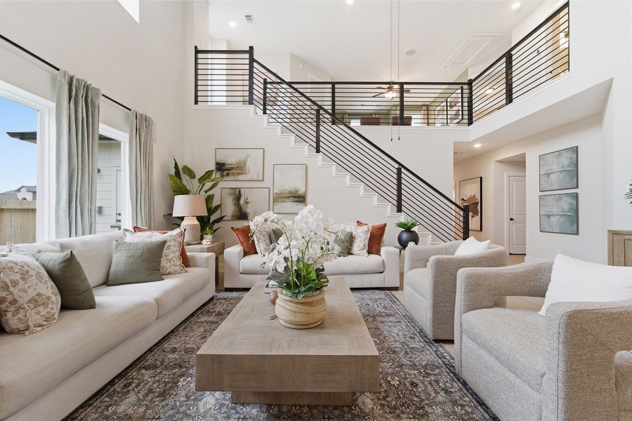Furnished interior in a model home at Trails at Woodhaven Lakes in La Marque (Image 20).