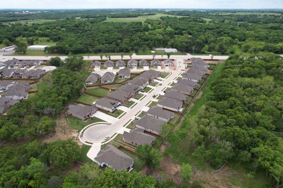 Aerial view of the Gateway Village - The Reserve community in Denison, TX, showing layout and nearby surroundings (Image 10).